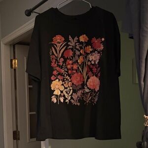 Black Floral Graphic Tee